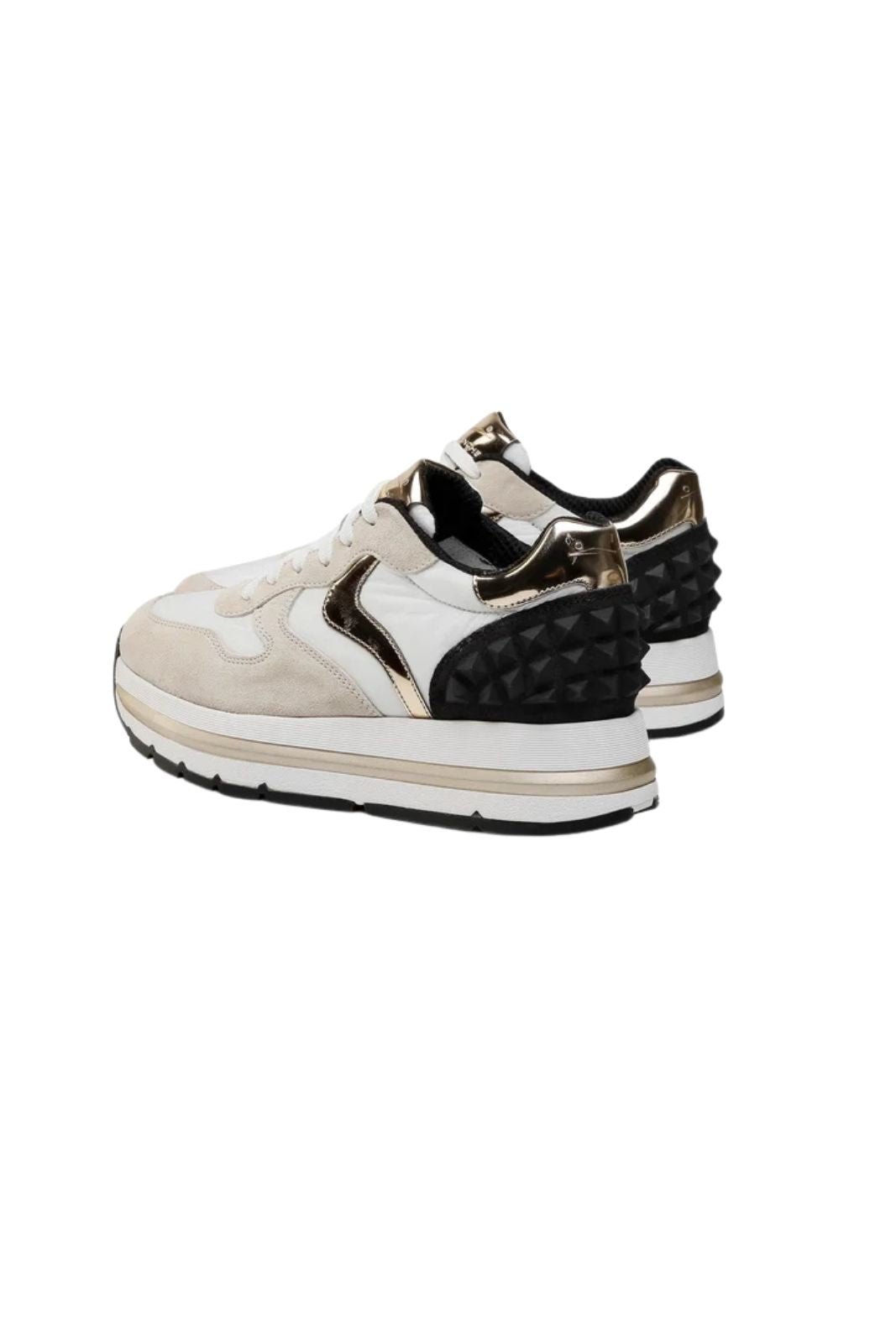 Voile Blanche Women's Sneakers with Studded Back Effect