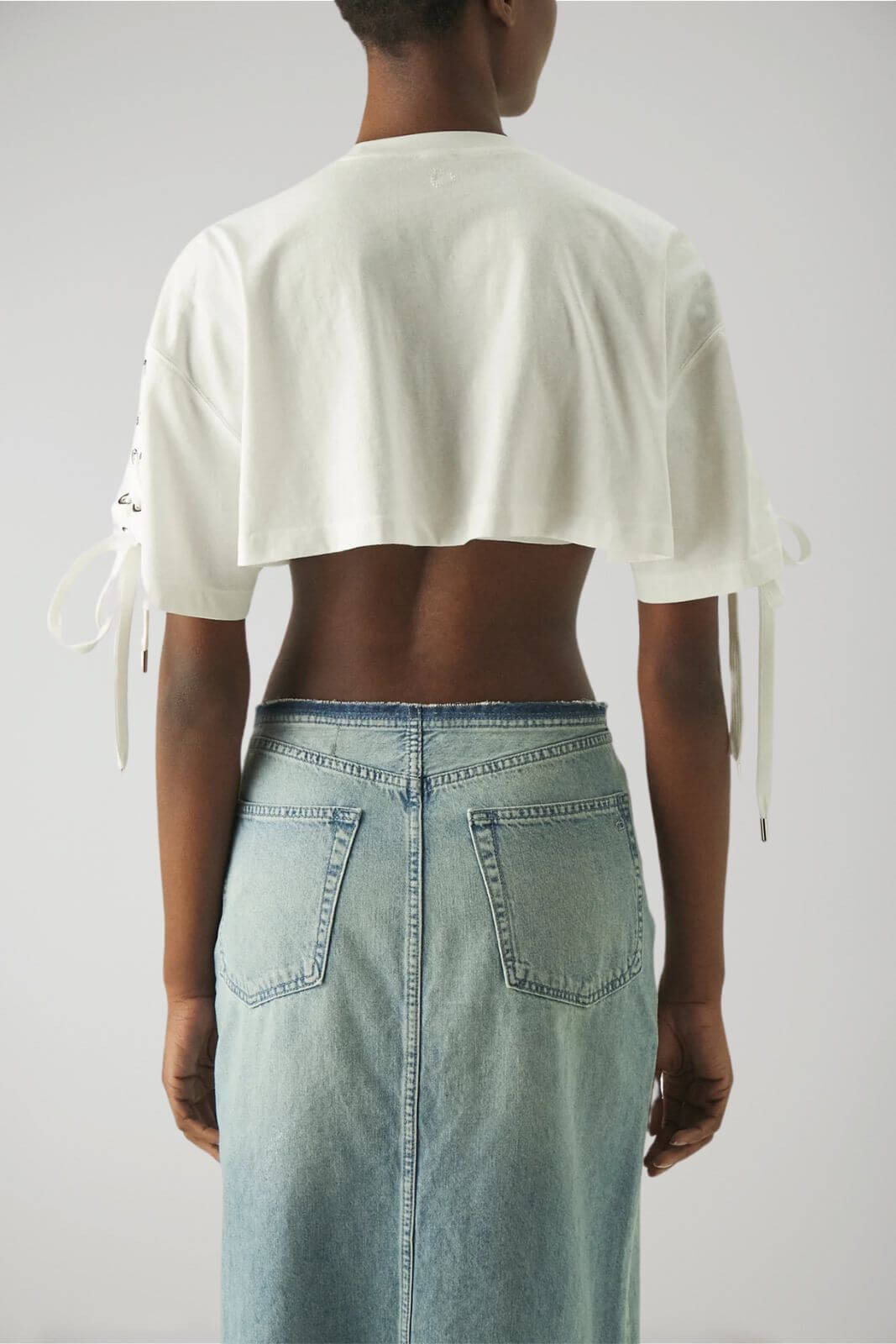 Crop top de mujer Pinko con cordones trenzados MIAMI