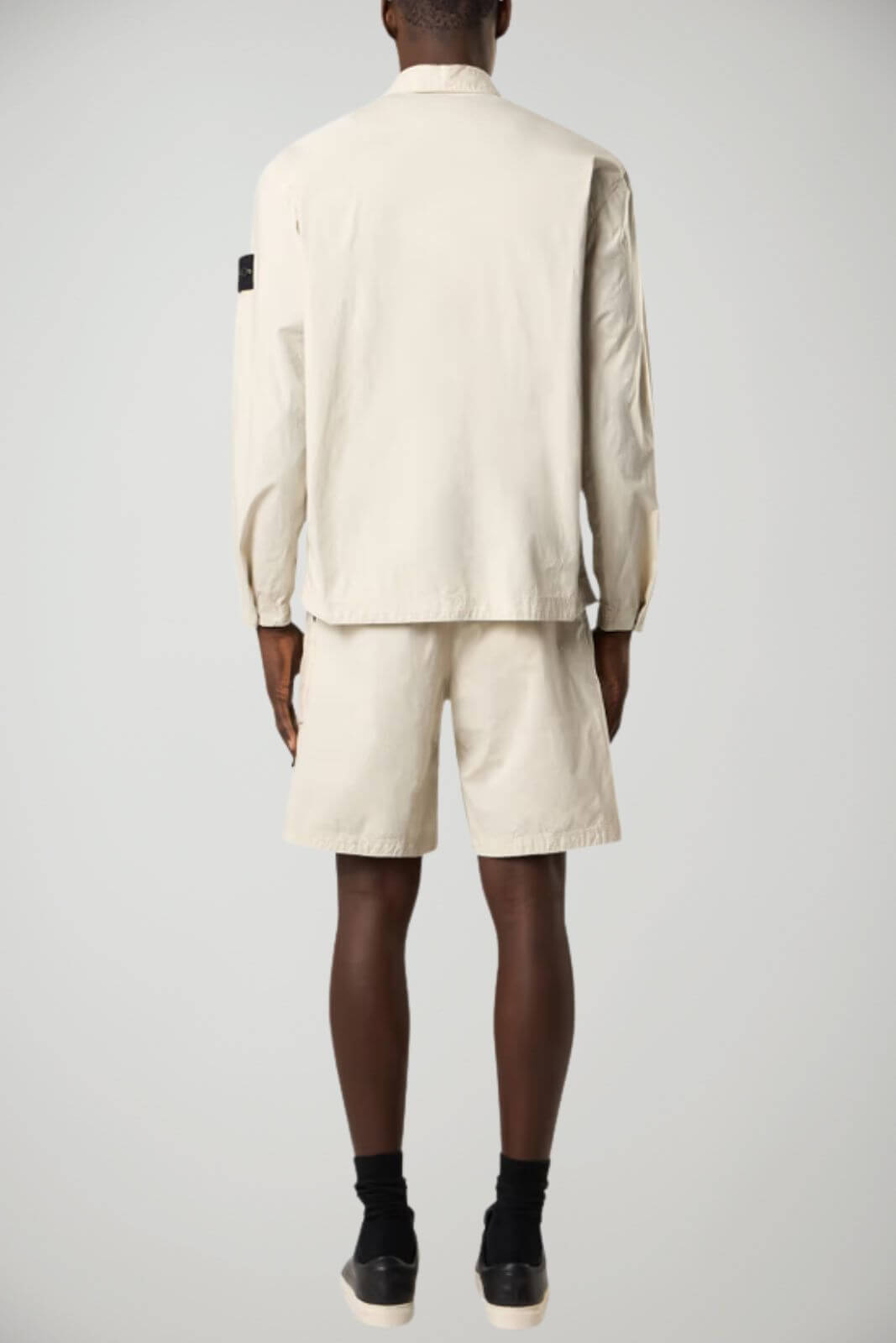 Stone Island men's overshirt in stretch cotton 'parachute' fabric
