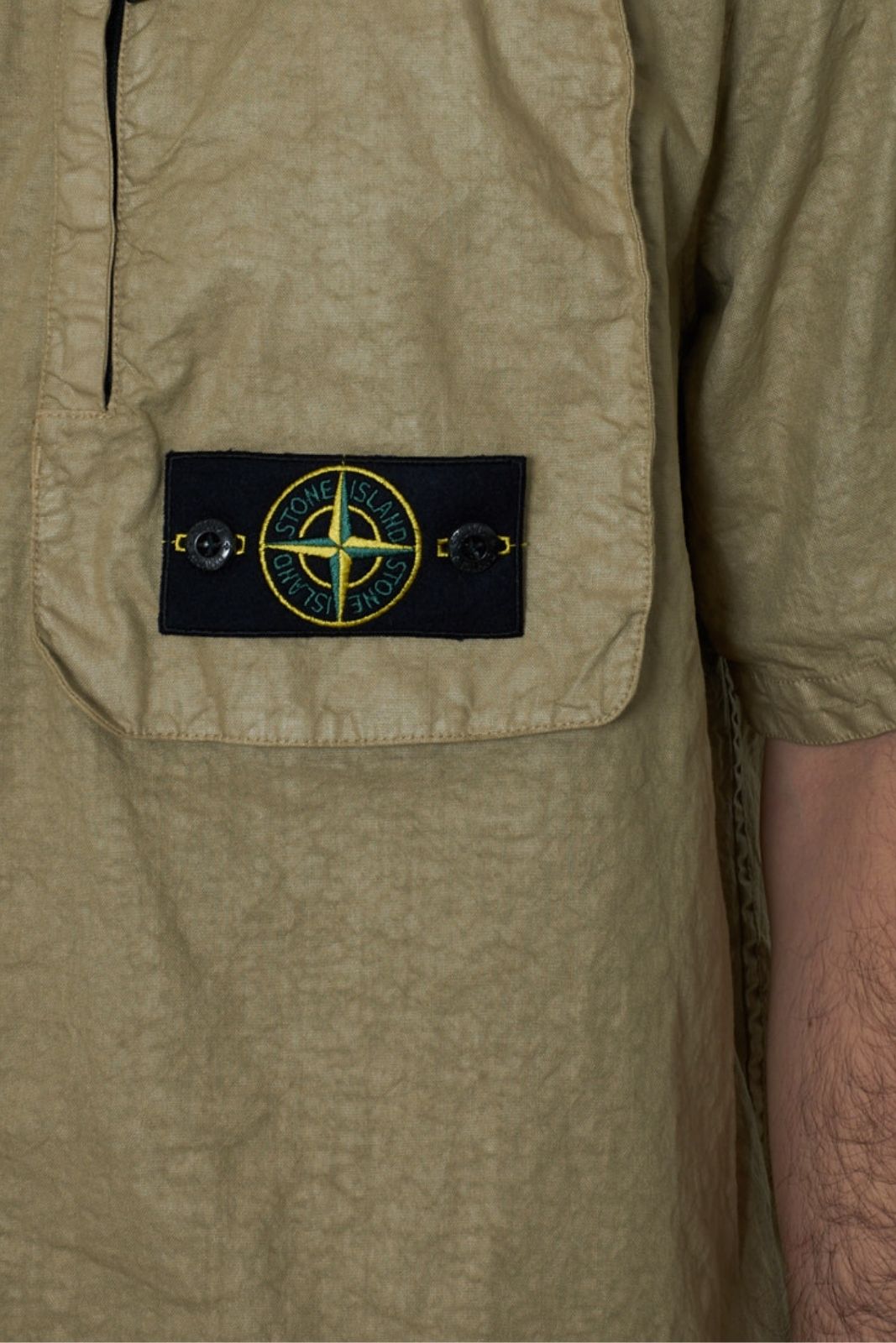 Stone Island men's overshirt ORGANIC LOOK NYLON PANAMA-TC
