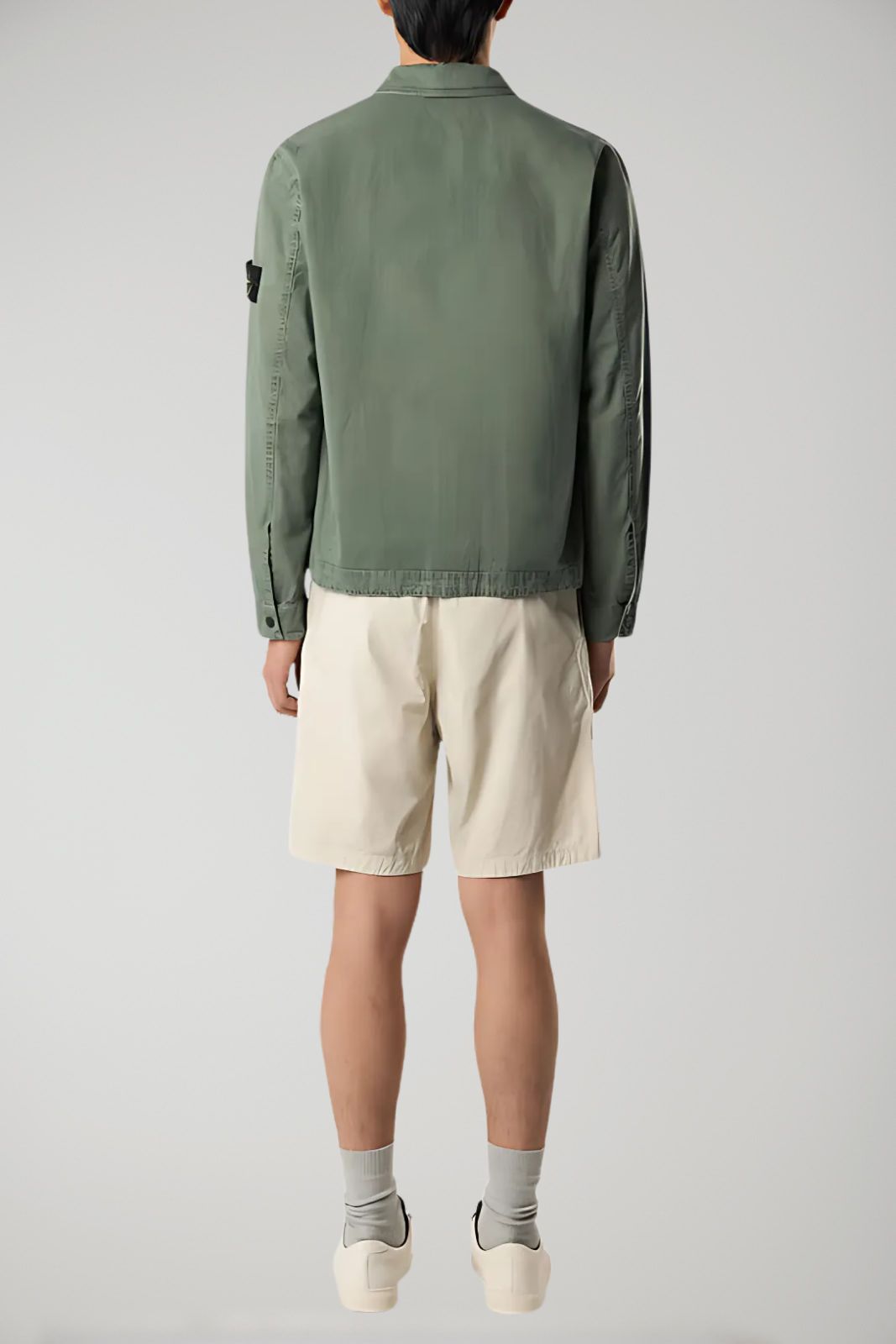 Stone Island men's overshirt BRUSHED ORGANIC COTTON CANVAS 'OLD' EFFECT