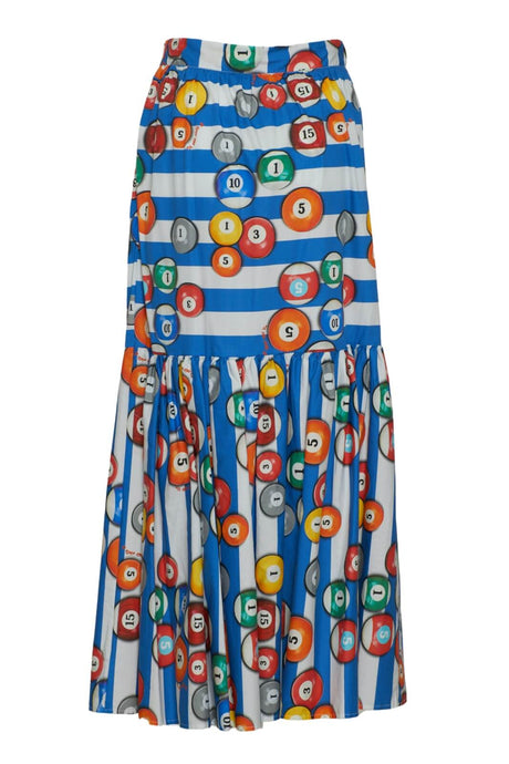 Le Sarte del Sole Falda larga con estampado de billar