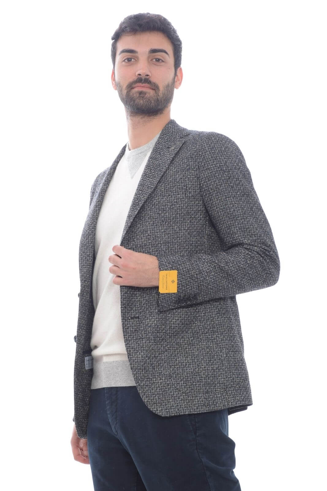 Tagliatore giacca uomo in microfantasia multicolore