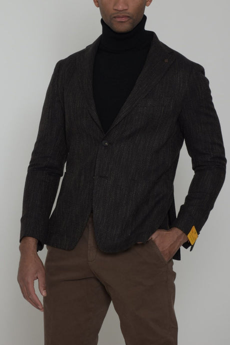 Chaqueta de espiga para hombre Tagliatore