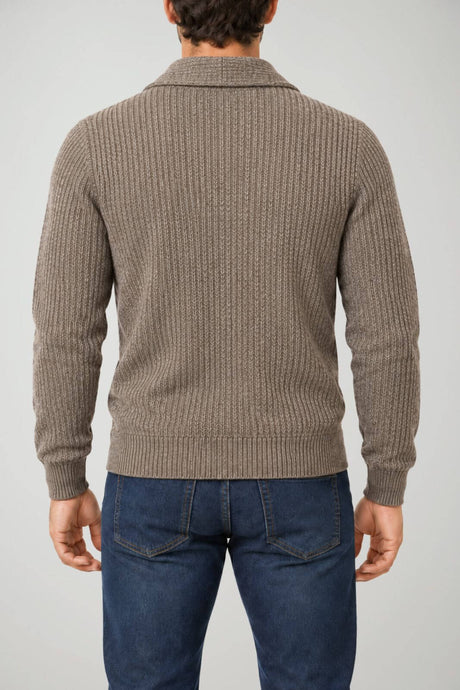 Brooksfield Cardigan Uomo in lana melange