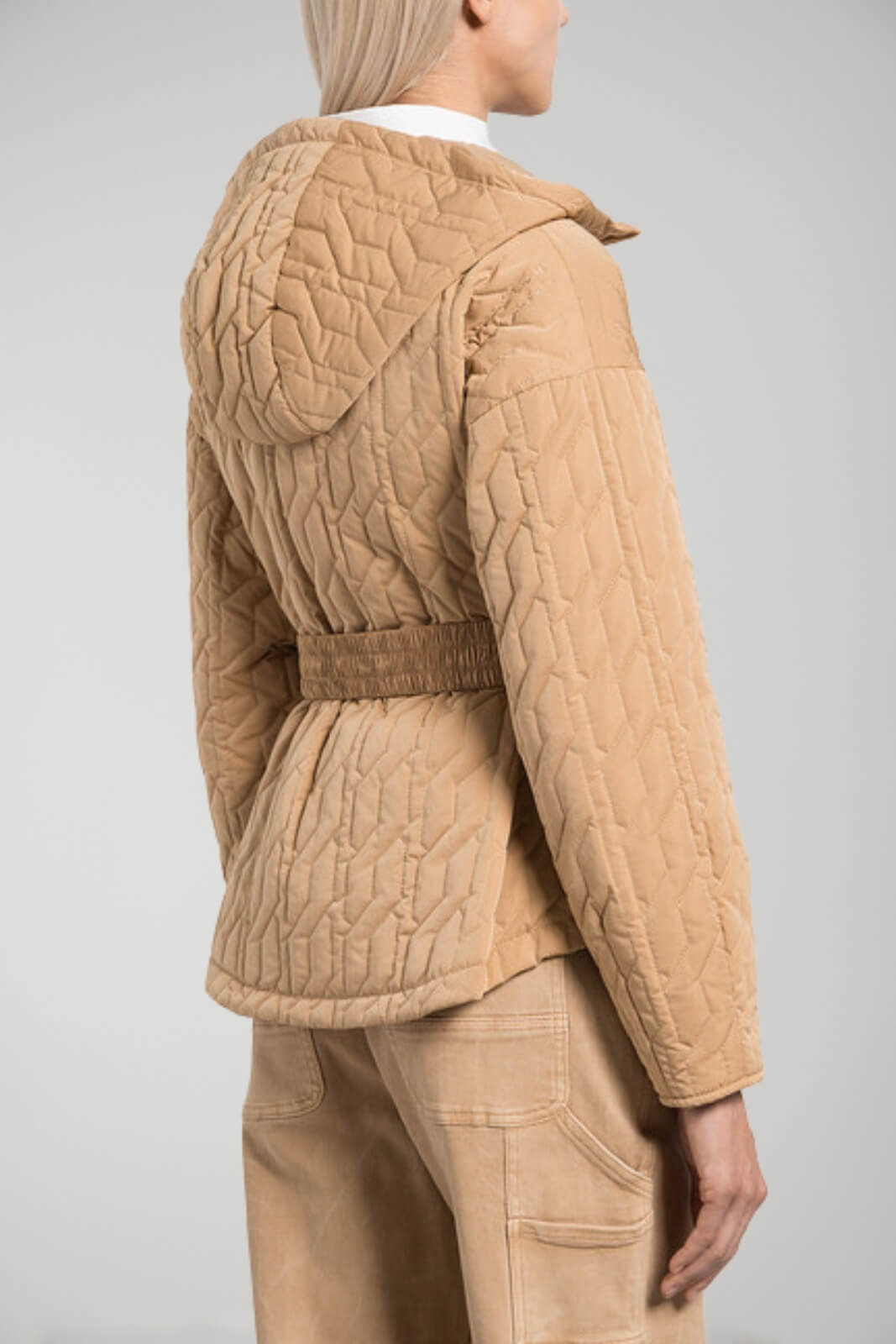 Twinset Quilted Jacket with Belt at the Waist