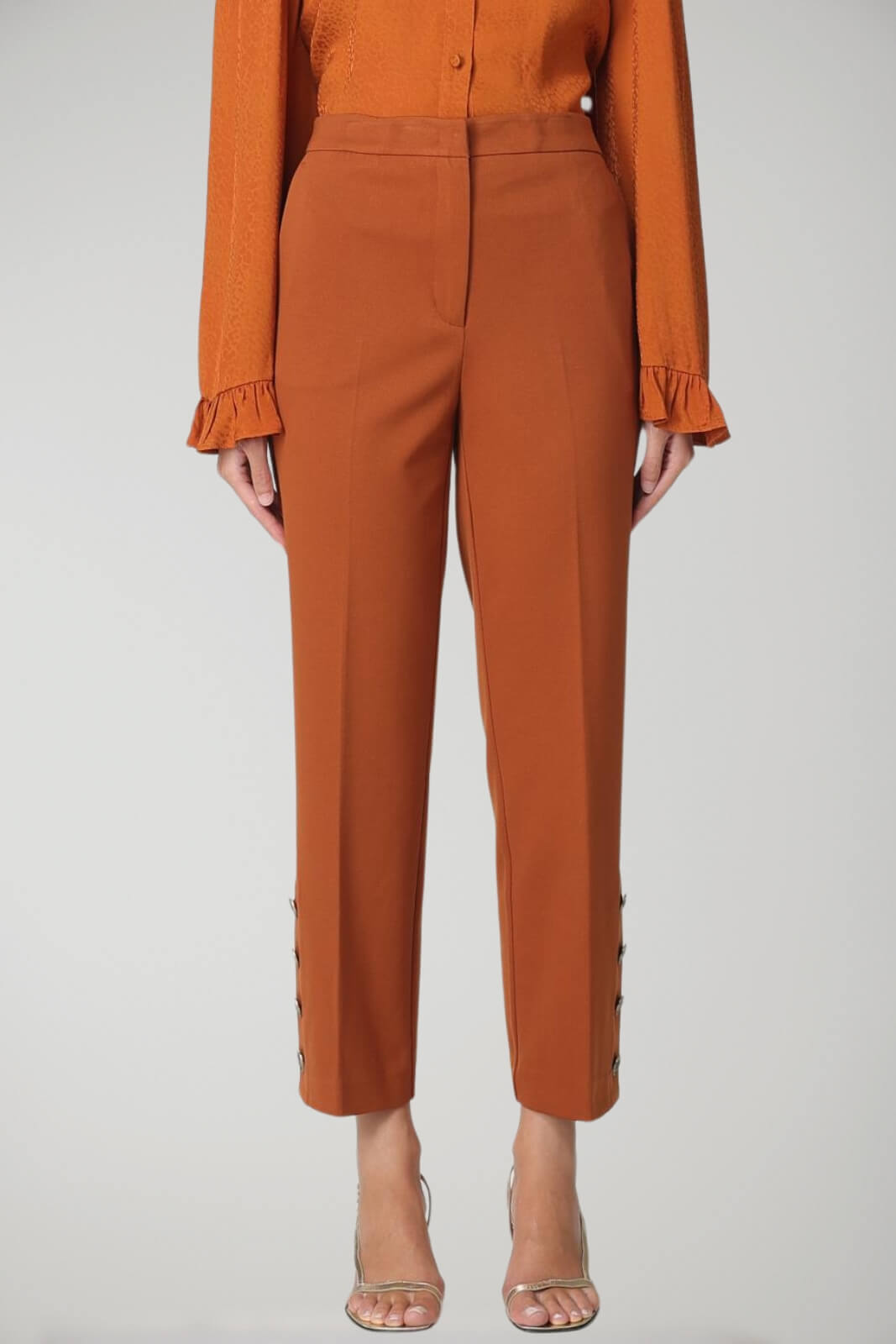 Twinset Women's Cropped Trousers in Milanese Stitch
