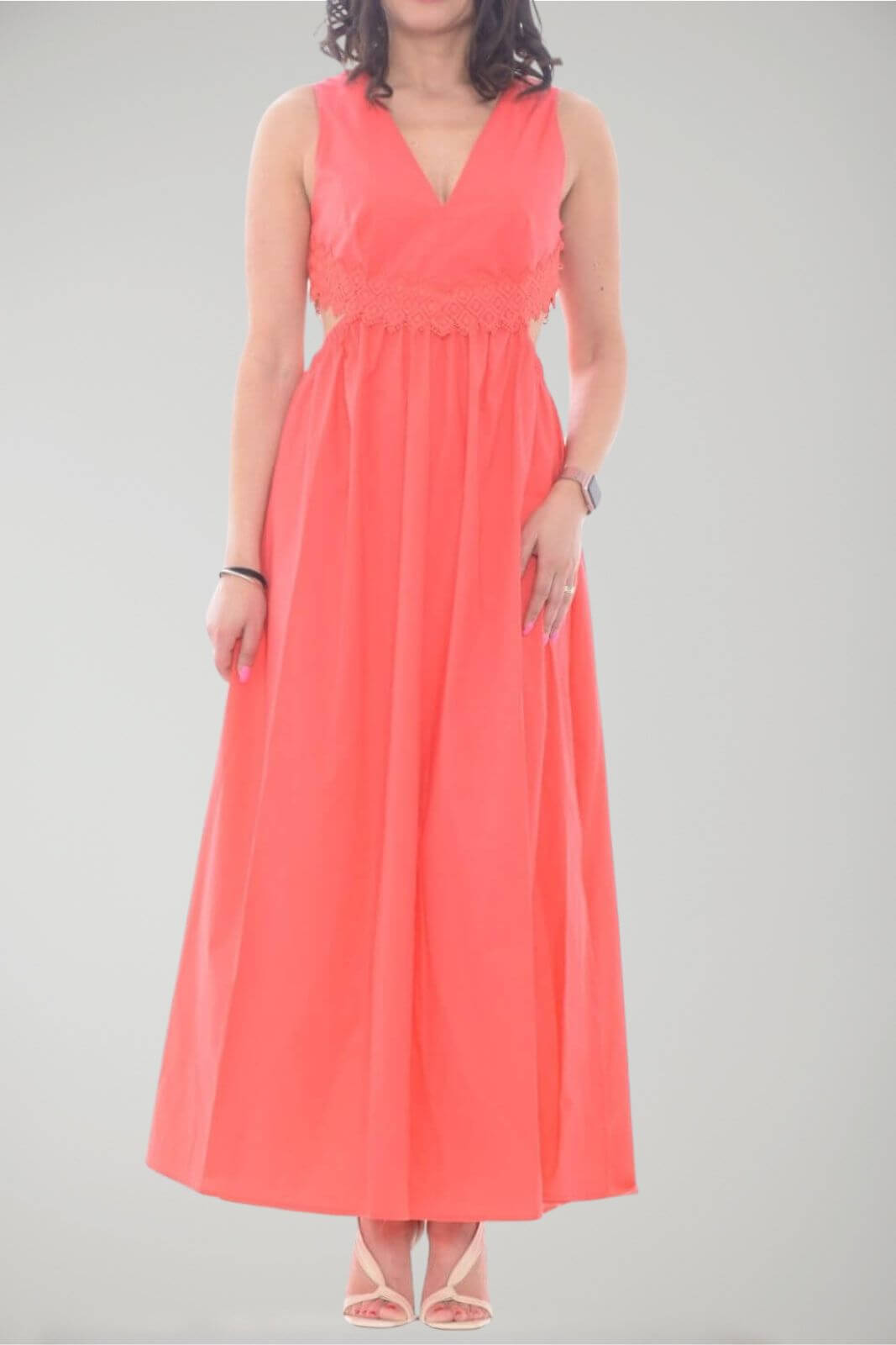 Vestido de mujer Twinset Milano con encaje y abertura