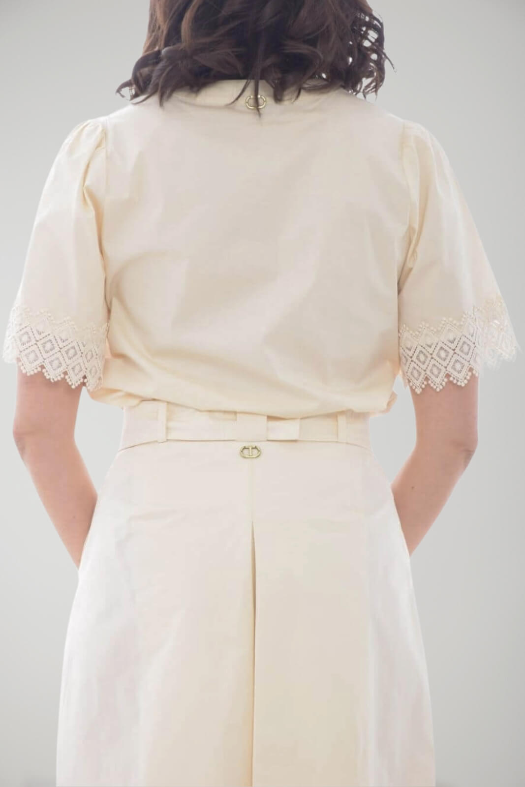 Twinset Milano blusa donna con dettaglio in pizzo