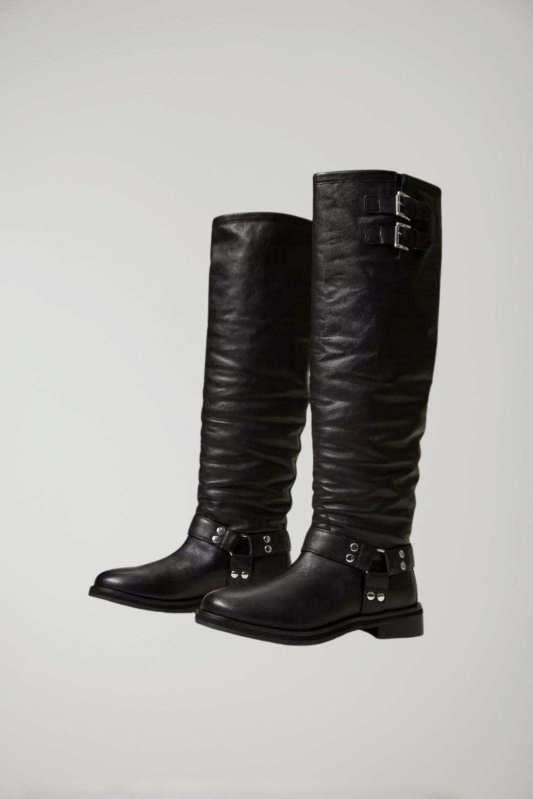 Twinset Milano women's 'Darcy' high leather boots with straps