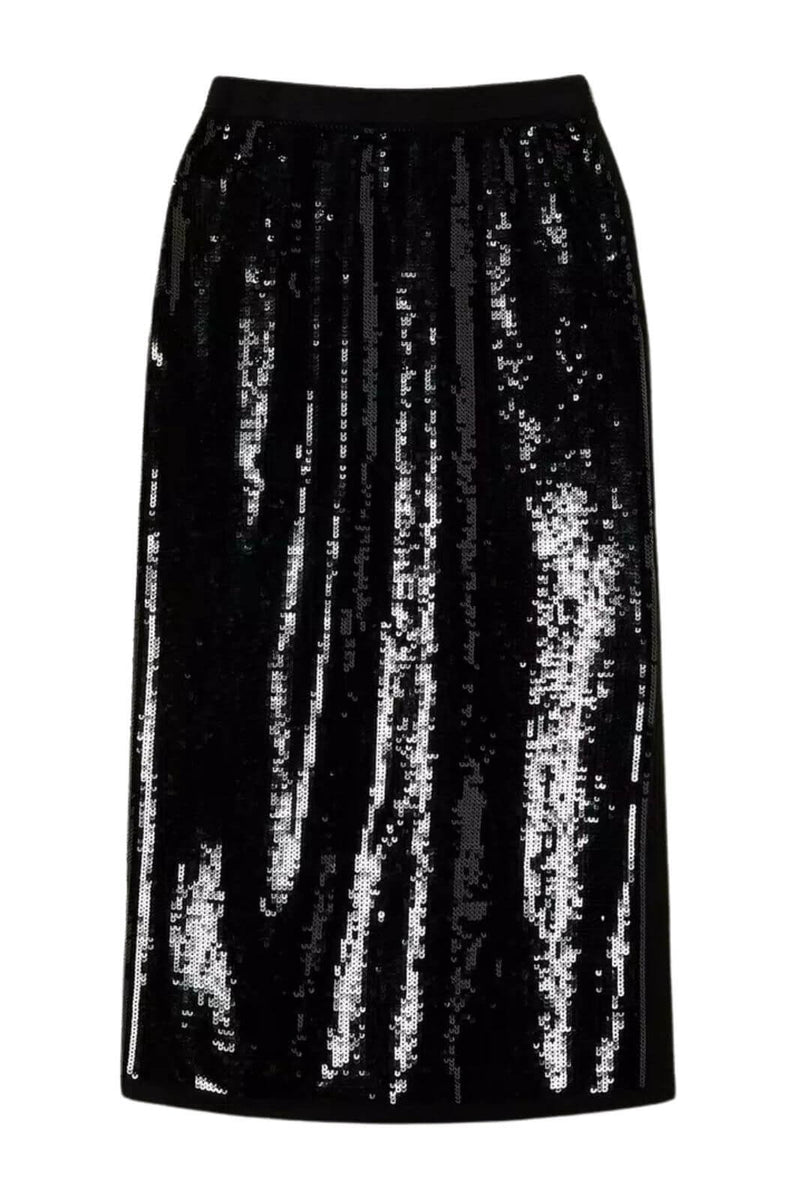 Gonna sexy da donna con paillettes lucide, casual, elastica, mini gonna aderente per club streetwear, A-argento., S