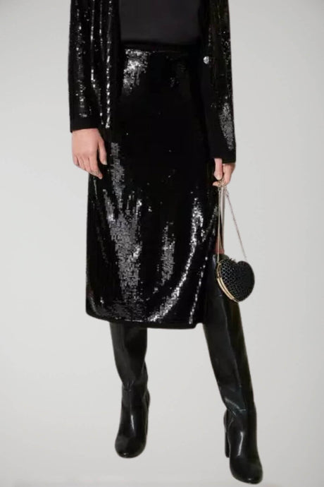 Twinset Milano women's longuette skirt with sequins