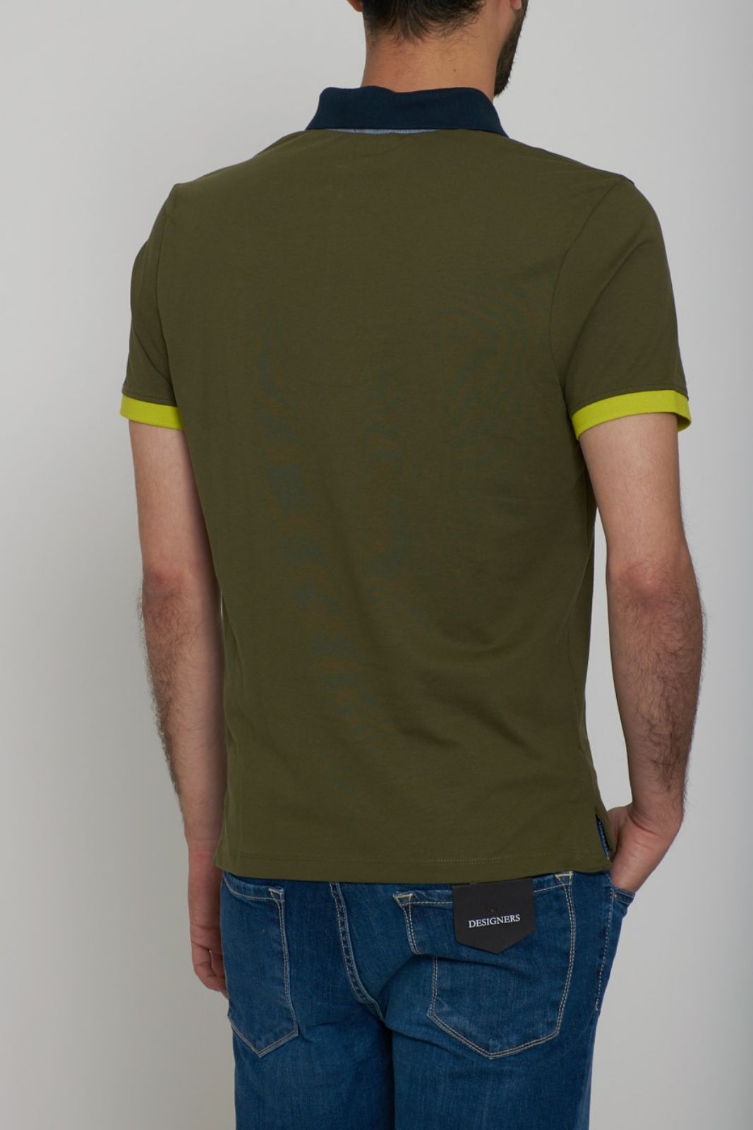 Blauer Polo Uomo In Piquet