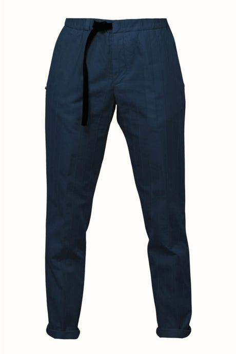 White Sand Women's Trousers with Vertical Stitching