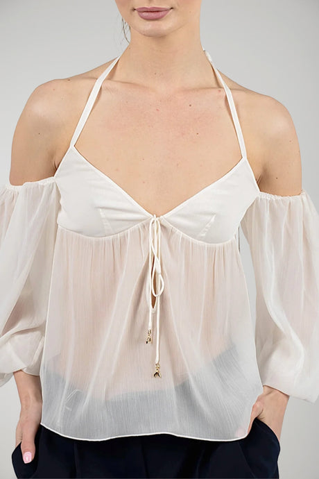 Blusa de mujer con mangas abullonadas de Patrizia Pepe