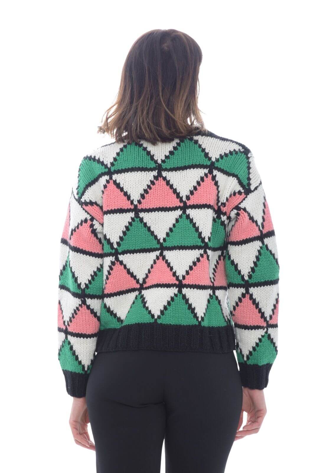 Vicolo maglia donna lavorazione geometrica