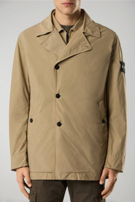 Gabardina para hombre Stone Island LIGHT COMPACT TOUCH POLY-TC