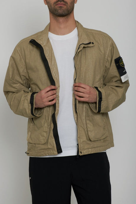 Chaqueta de nailon PANAMA-TC de aspecto orgánico para hombre de Stone Island