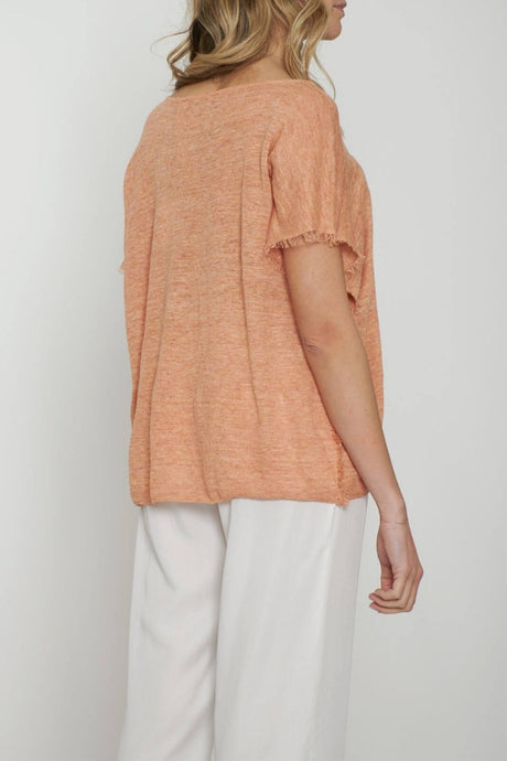 Blusa poncho de lino para mujer Gran Sasso