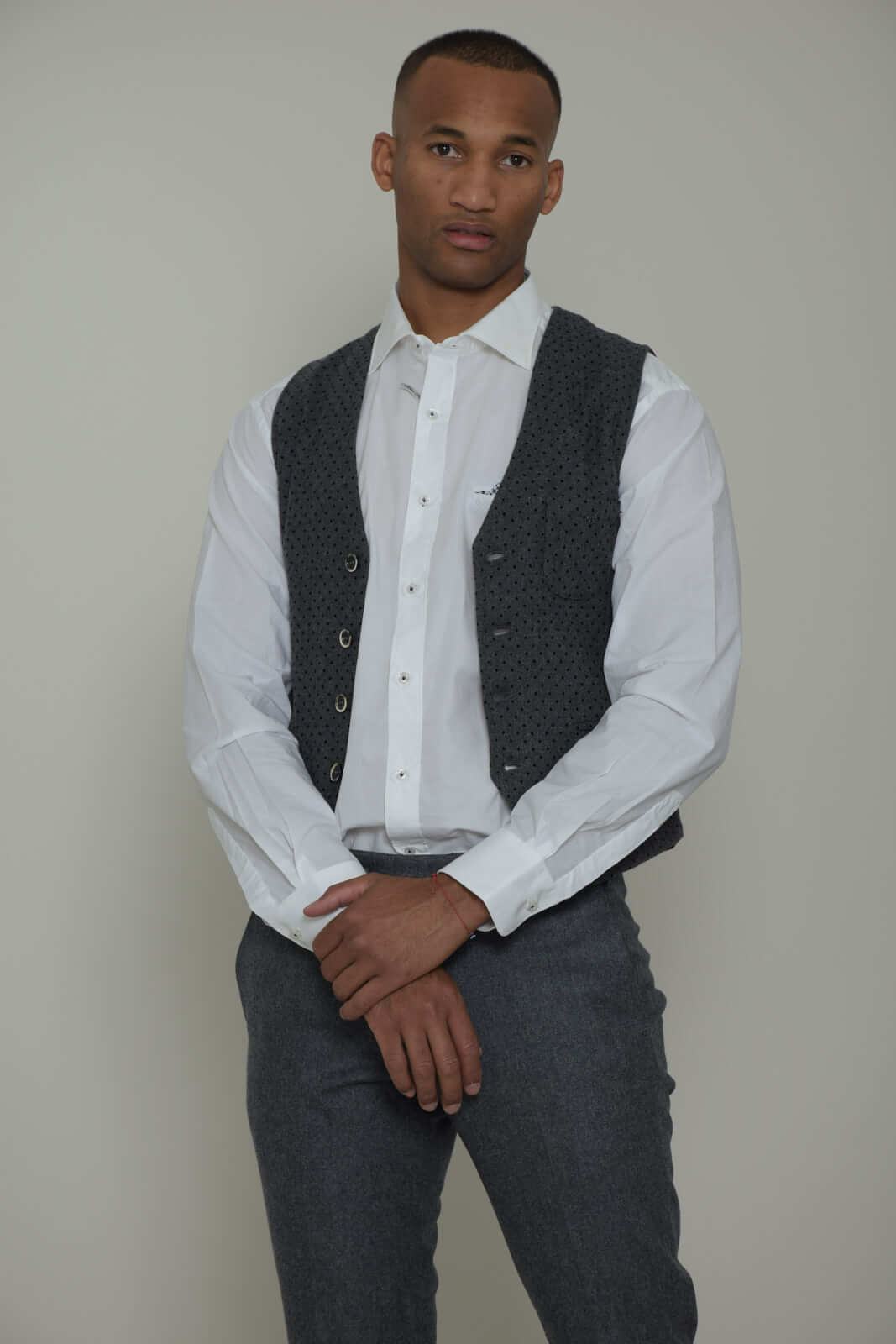 Grigio Gilet E Cravatta Cerimonia Gilet Abito Grigio Camicia