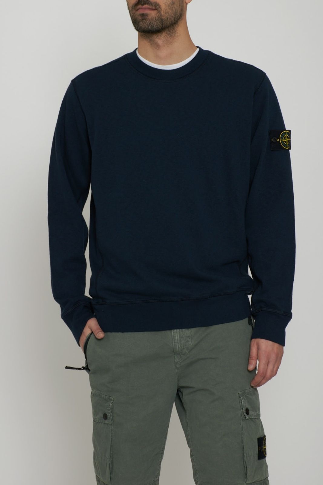 Stone Island men's sweatshirt MALFILÉ FLEECE 'OLD' EFFECT