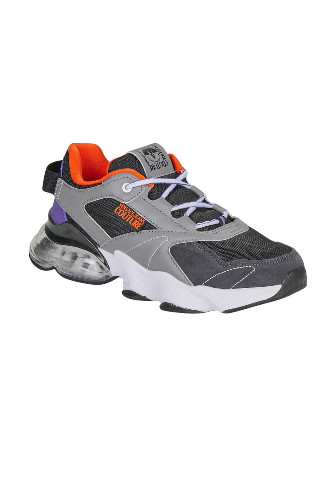 Versace Jeans Couture Men's Sneakers in mesh and suede
