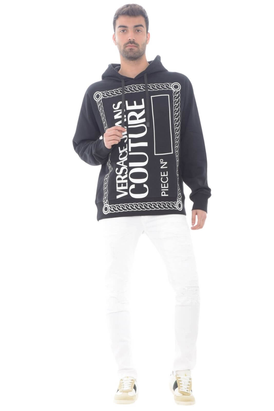 Sudadera de hombre Verscace Jeans Couture con logo del número de la paz