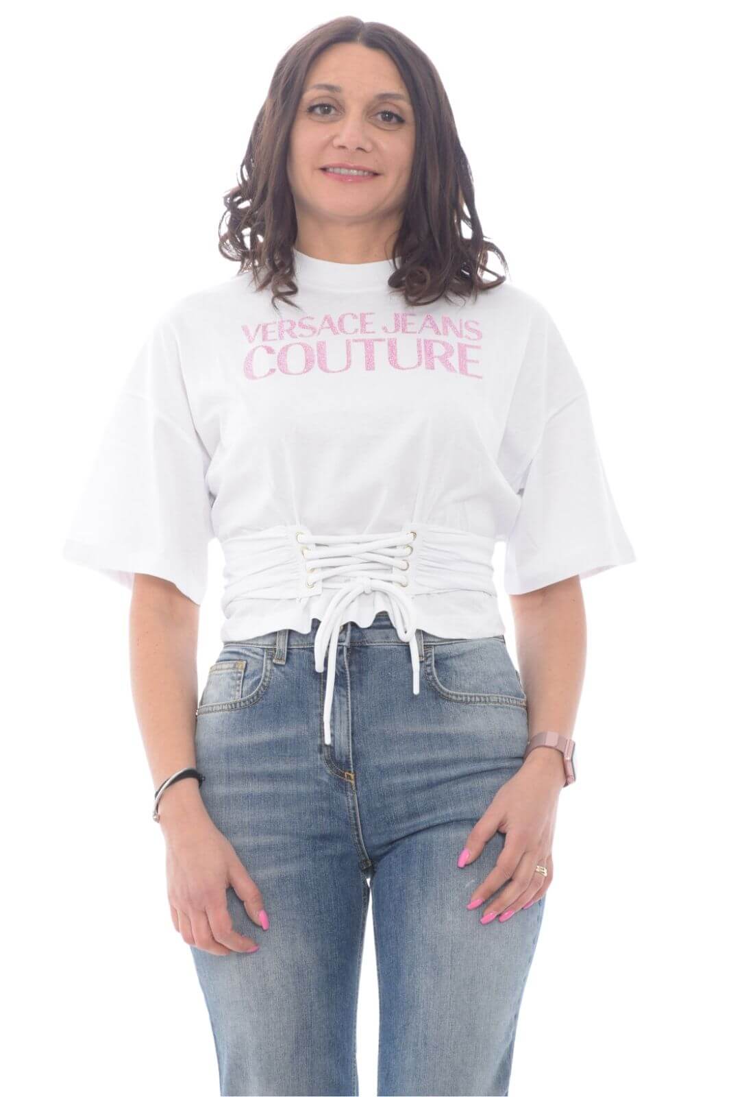 Versace Jeans Couture Women's T Shirt with Laces