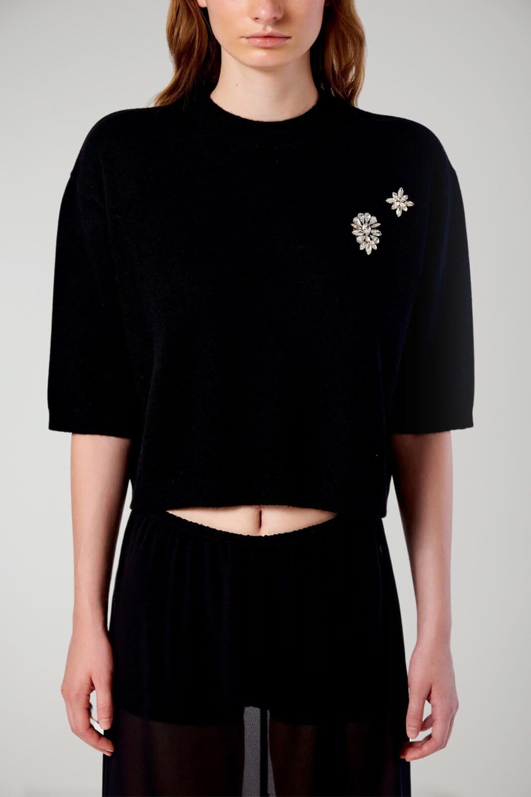 Vicolo Women's Jersey with Rhinestones