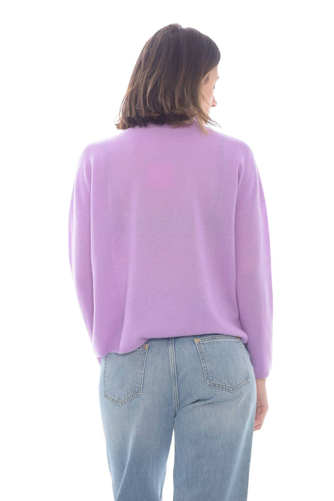 Jersey de mujer Vicolo de cachemira con cuello alto