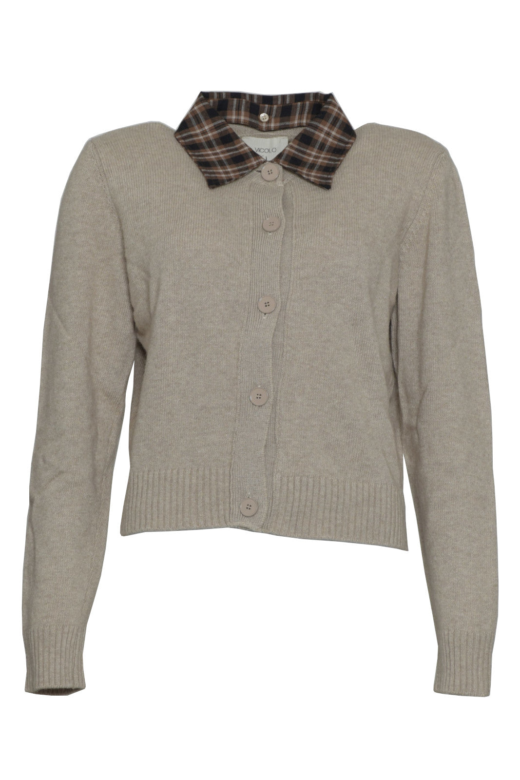 Vicolo Women's Cardigan with Removable Collar