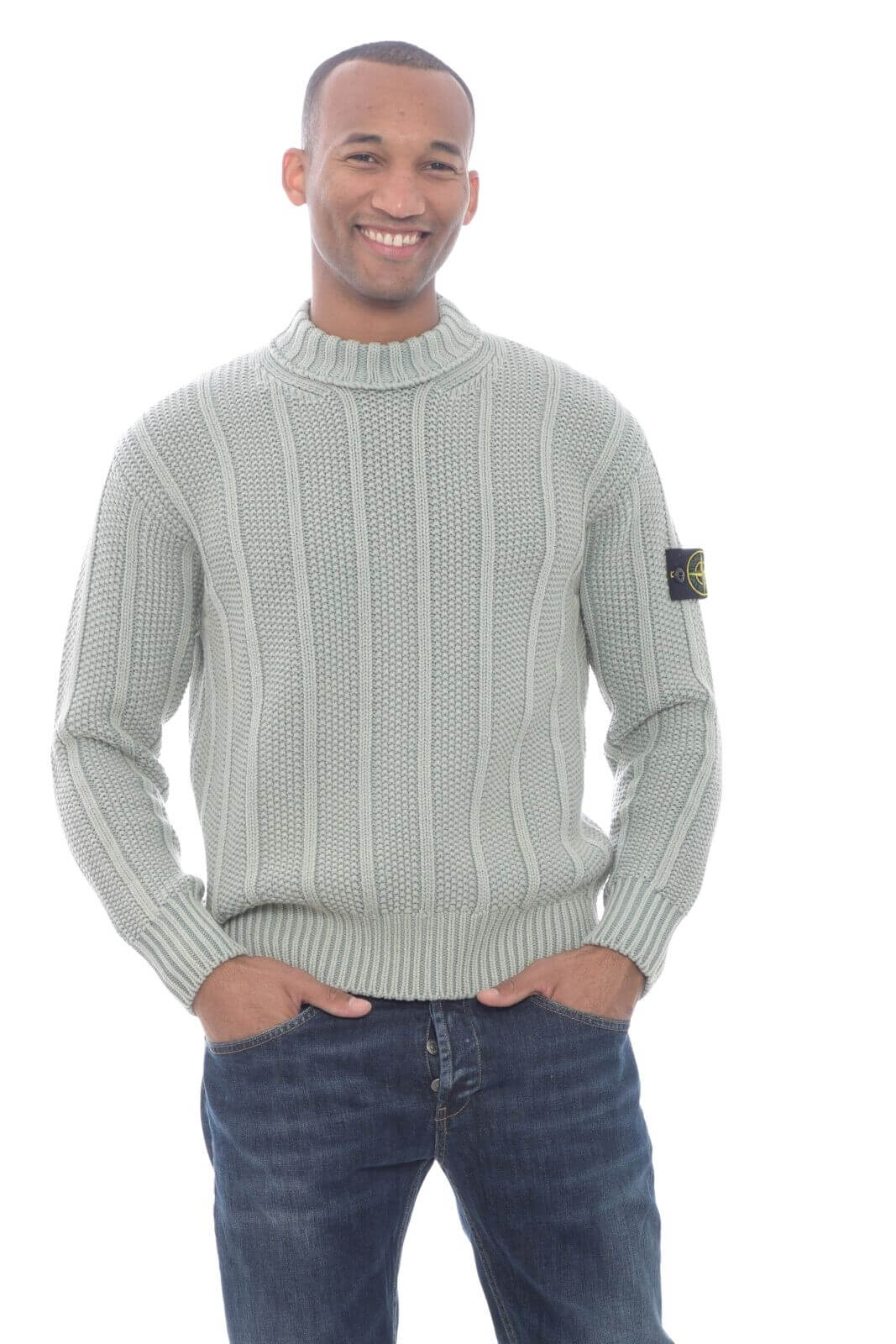 Stone Island maglia uomo lavorazione rigata