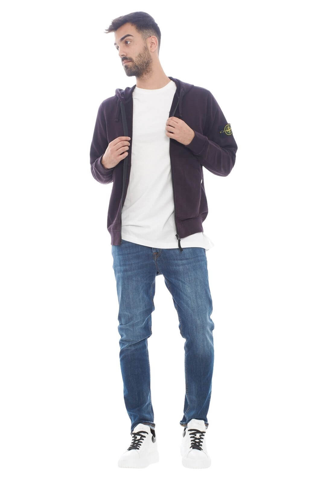 Stone Island men's zip-up sweatshirt