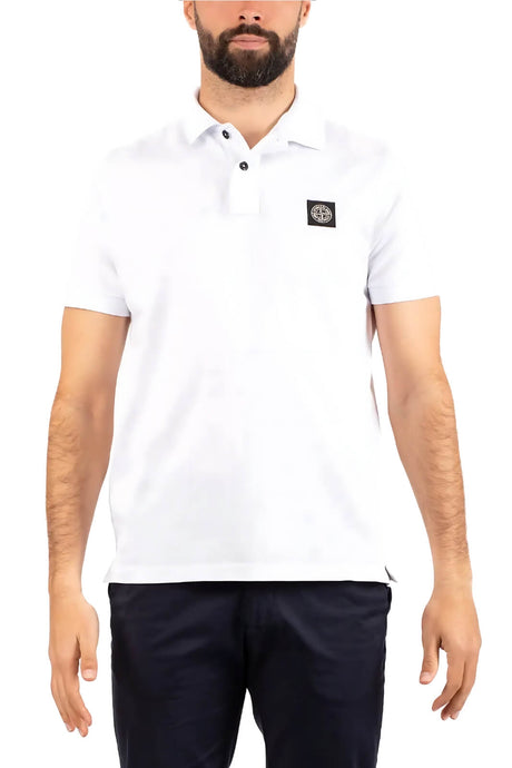 Polo de hombre Stone Island de piqué de algodón