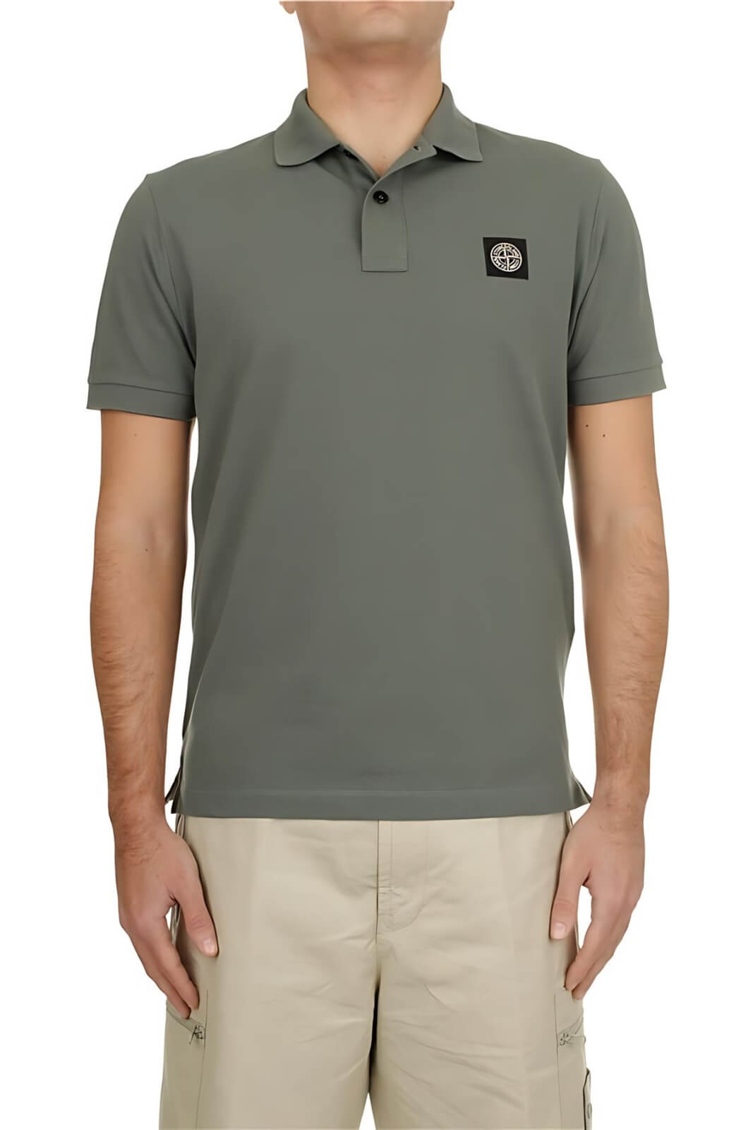Stone Island polo uomo in cotone piquet