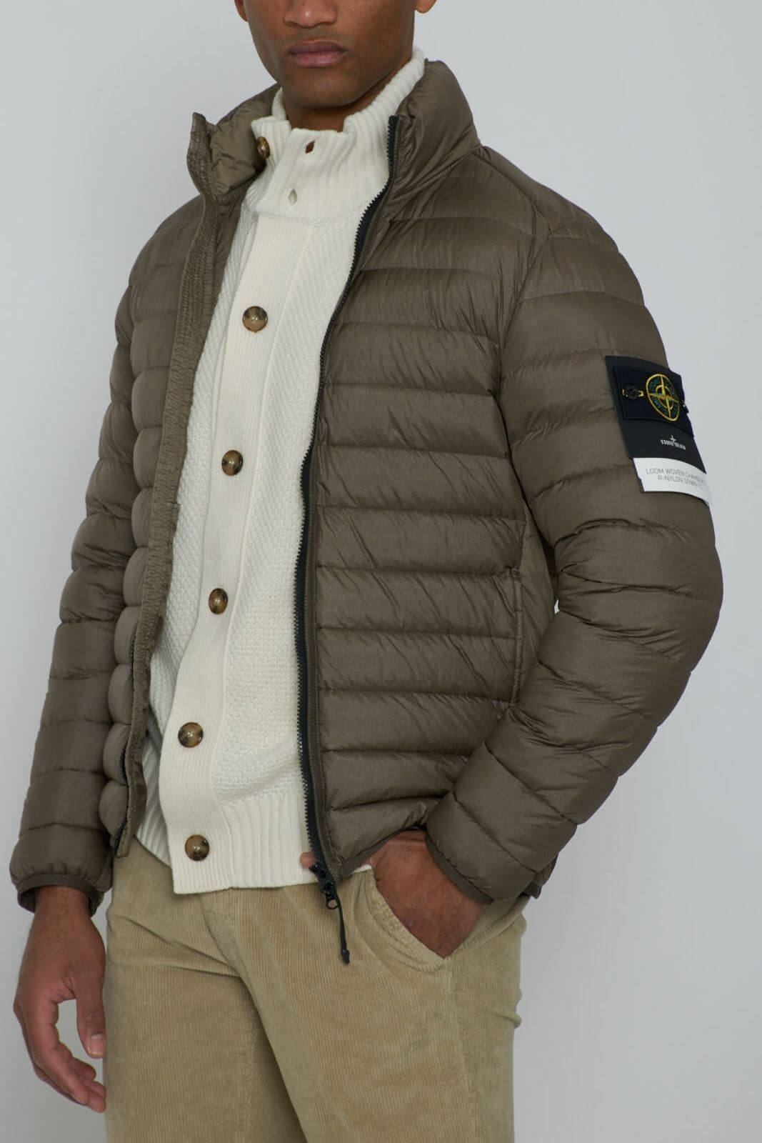 Stone Island piumino uomo LOOM WOVEN CHAMBERS RECYCLED NYLON DOWN-TC