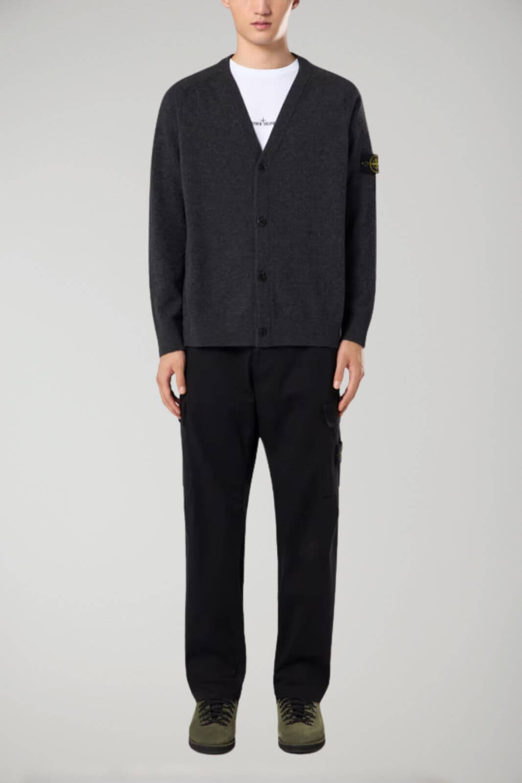 Cárdigan de hombre Stone Island LIGHT RWS GEELONG WOOL