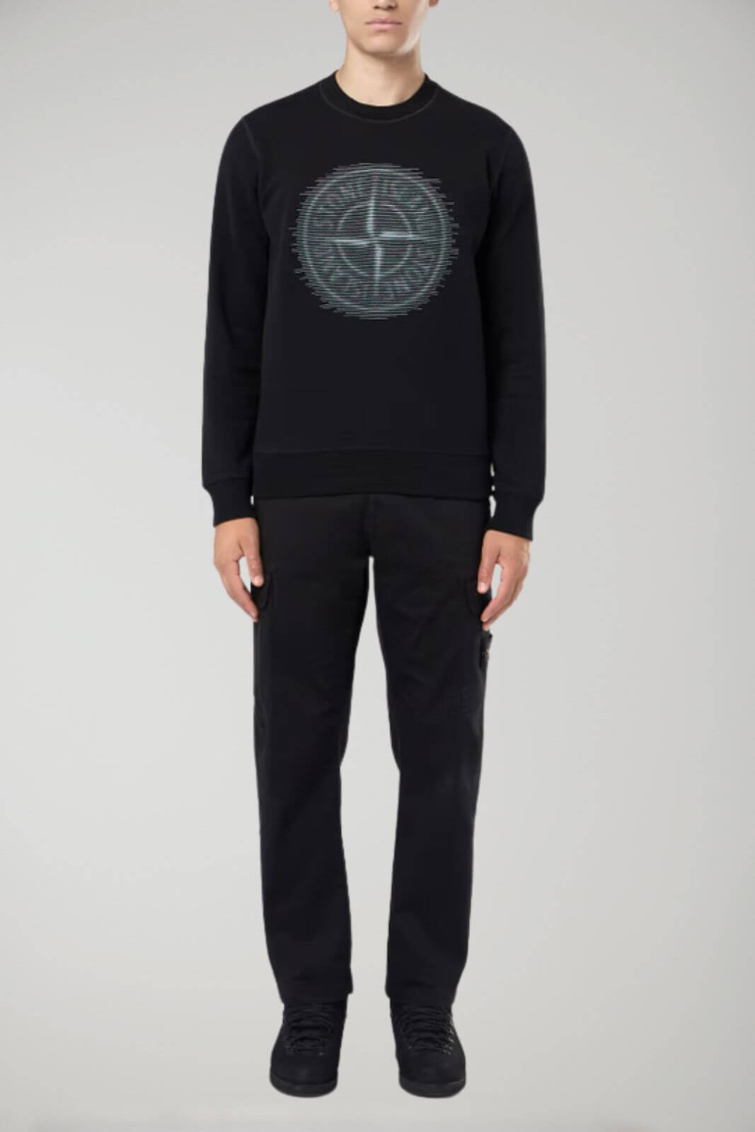 Stone Island felpa uomo BRUSHED ORGANIC COTTON FLEECE