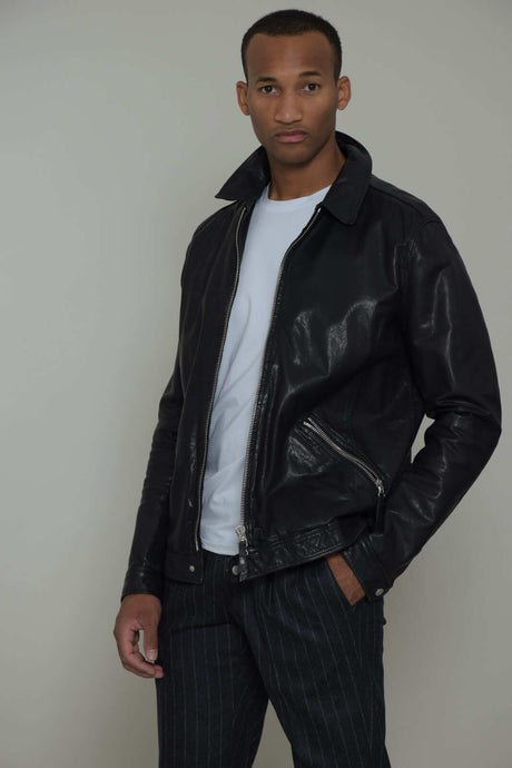 Chaqueta de cuero para hombre de Gimo.