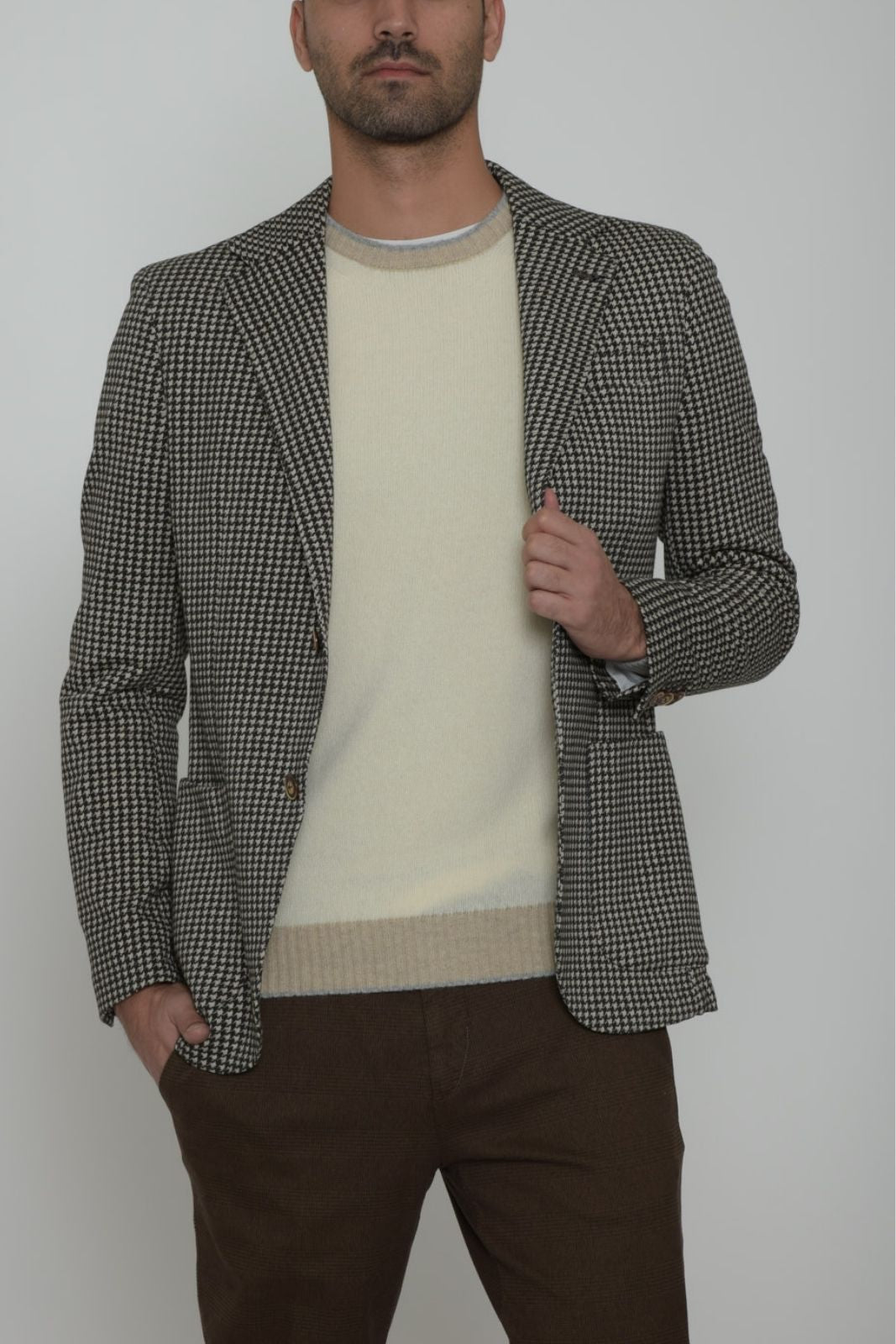 At.p.co Men's Houndstooth Jacket