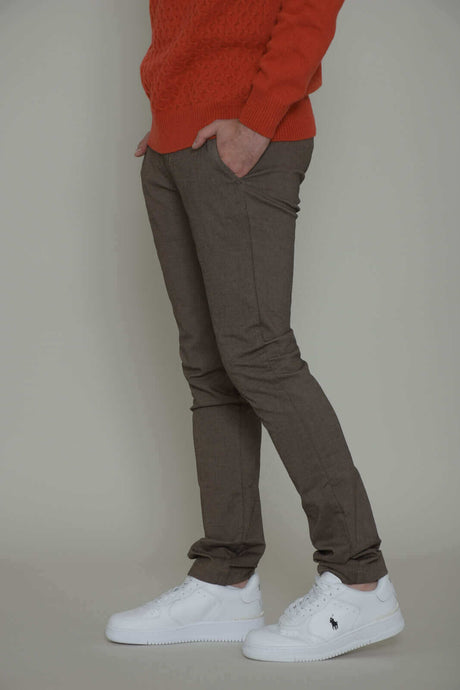 Entre Amis men's trousers in micro-processing