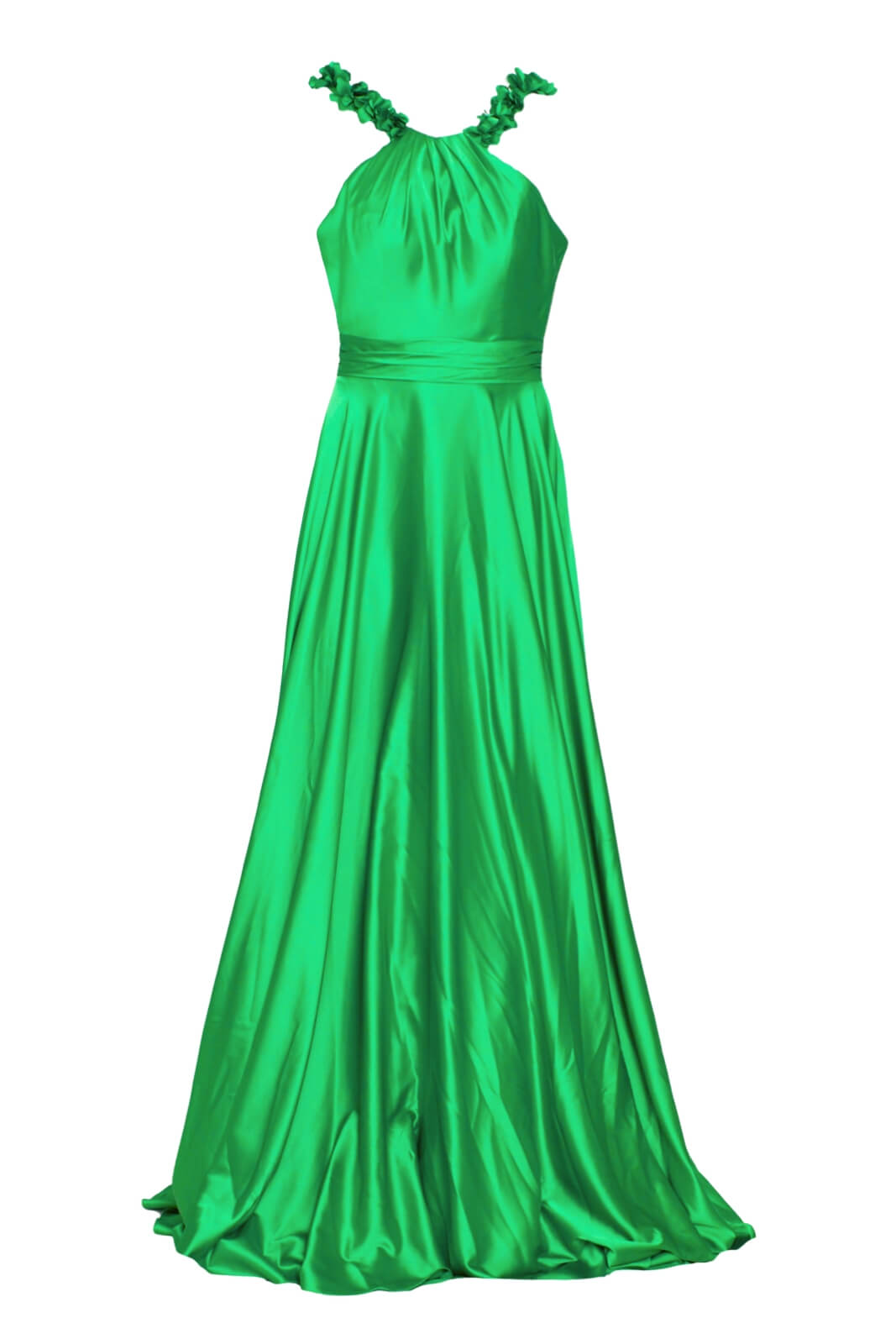 Allure Evening Abito Donna in raso con spalline decorate