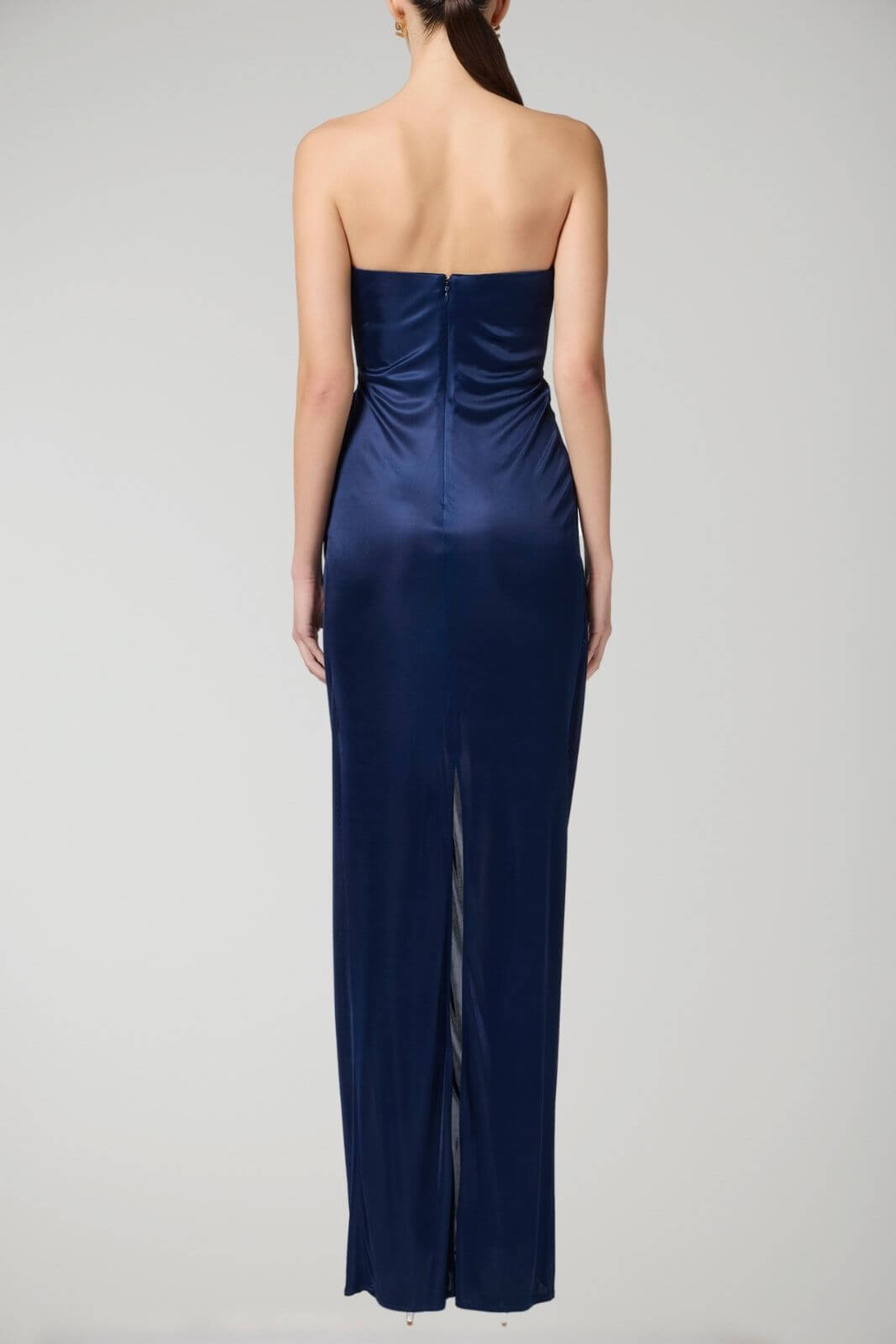 Elisabetta Franchi women's dress in shiny jersey with embroidered flower