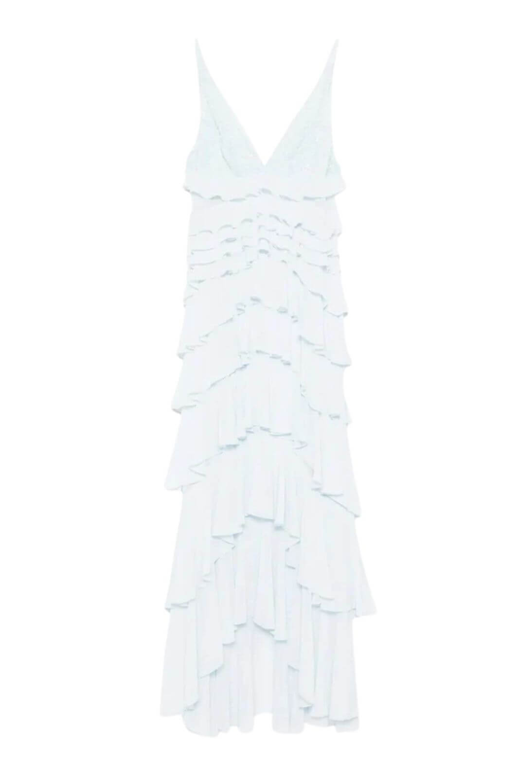 Elisabetta Franchi women's georgette dress with ruffles