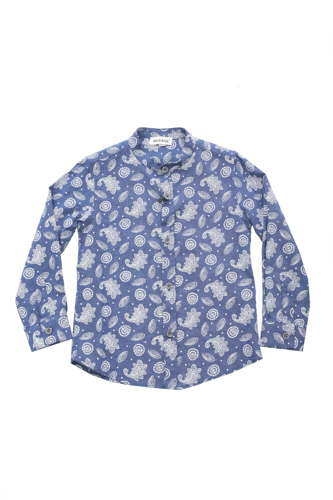 Please Paisley print children's shirt