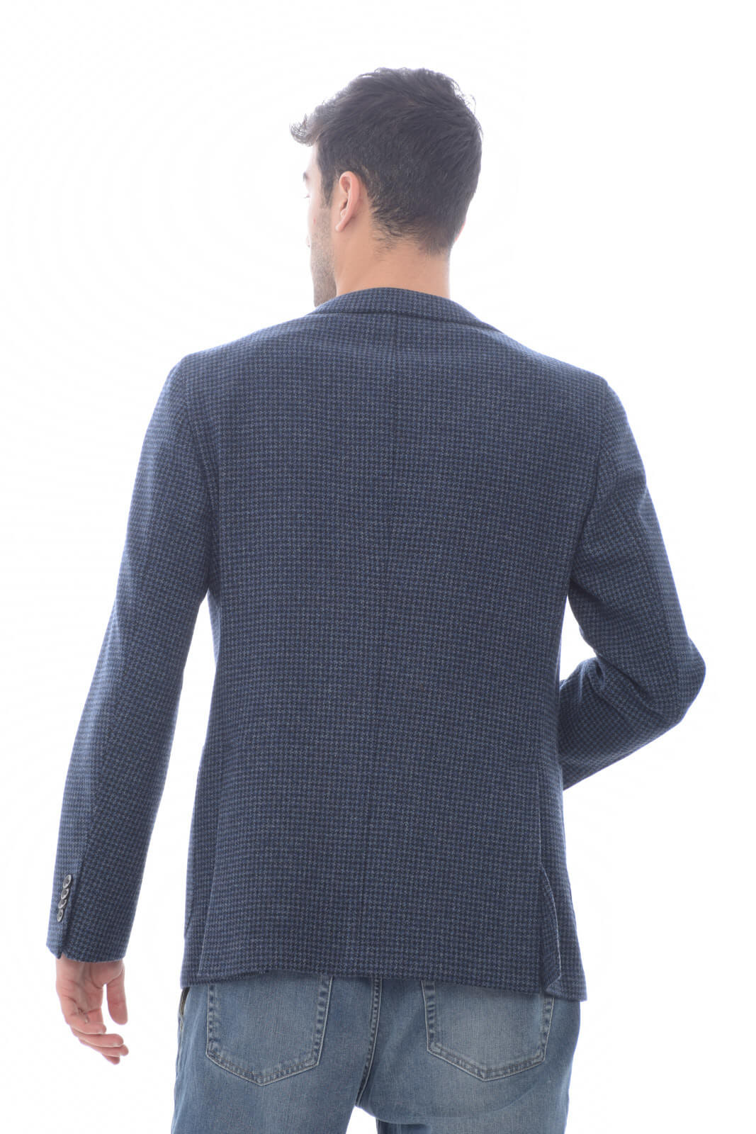 Boglioli Men's jacket in houndstooth pattern