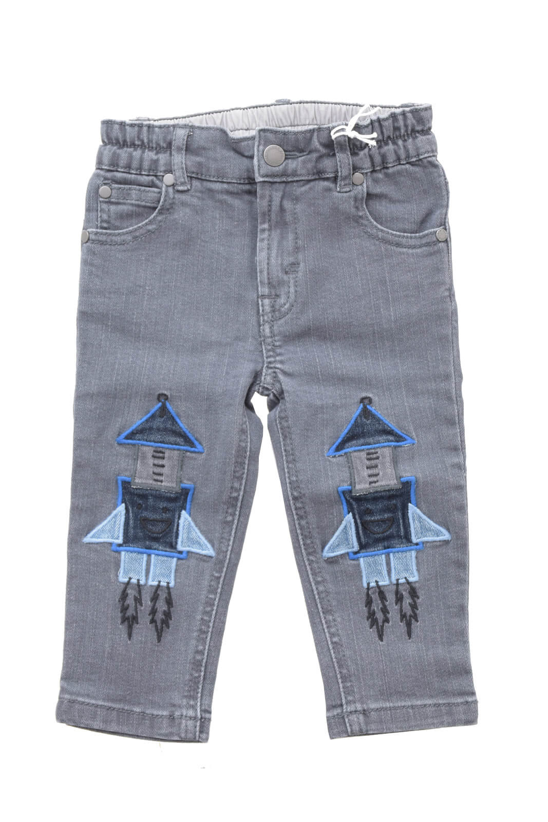 Stella Mccartney Child Jeans diseño con parche de cohete