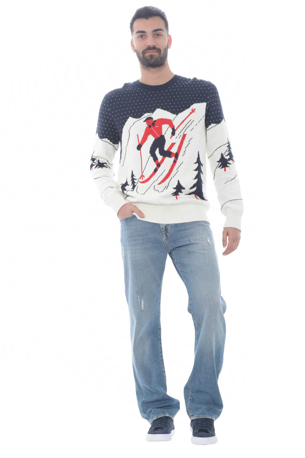 Polo Ralph Lauren men's sweater with patterned workmanship