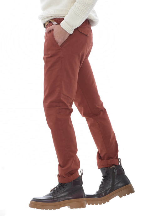 White Sand pantaloni uomo in gabardina stretch
