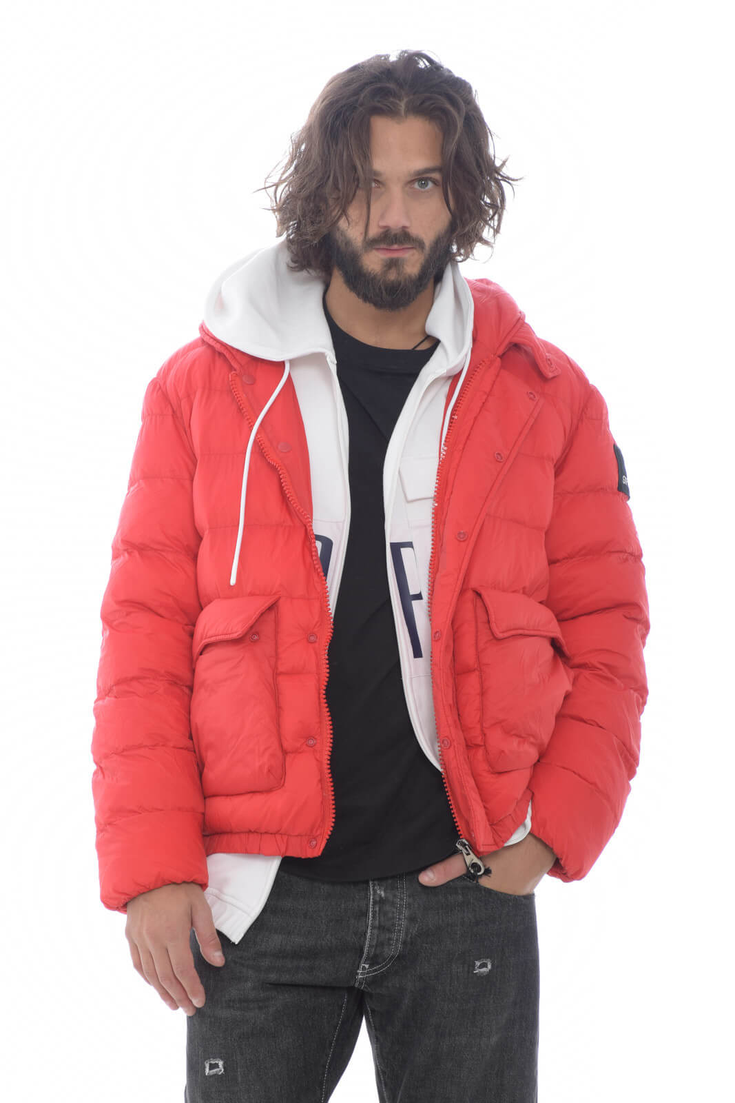 Star Point Men's down jacket with hood